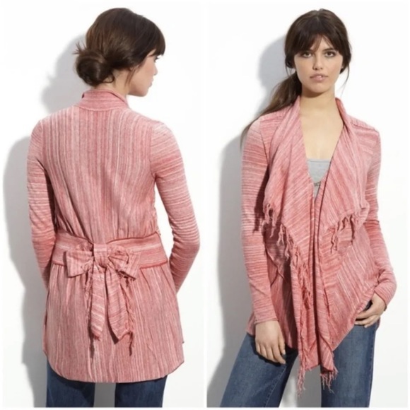 Free people bow cardigan Navy size S - Picture 1 of 6